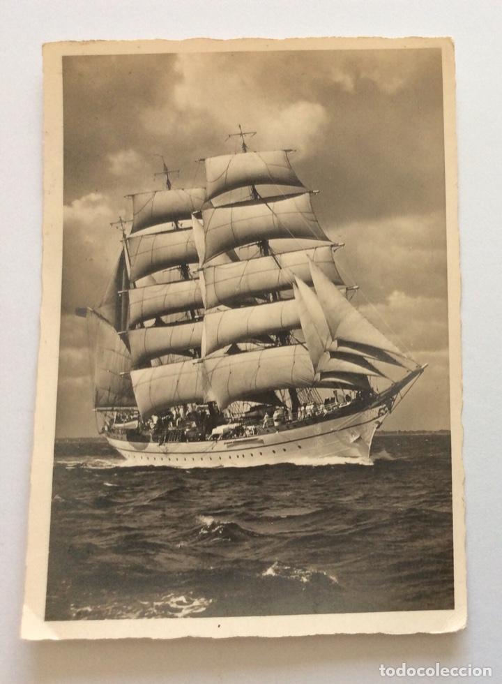 Military Antiques: POSTAL FOTOGR&Aacute;FICA BARCO EAS N&ordm; 363 BUQUE ESCUELA SCHULSCHIFF ALEM&Aacute;N PROBABLEMENTE GORCH FOCK.
