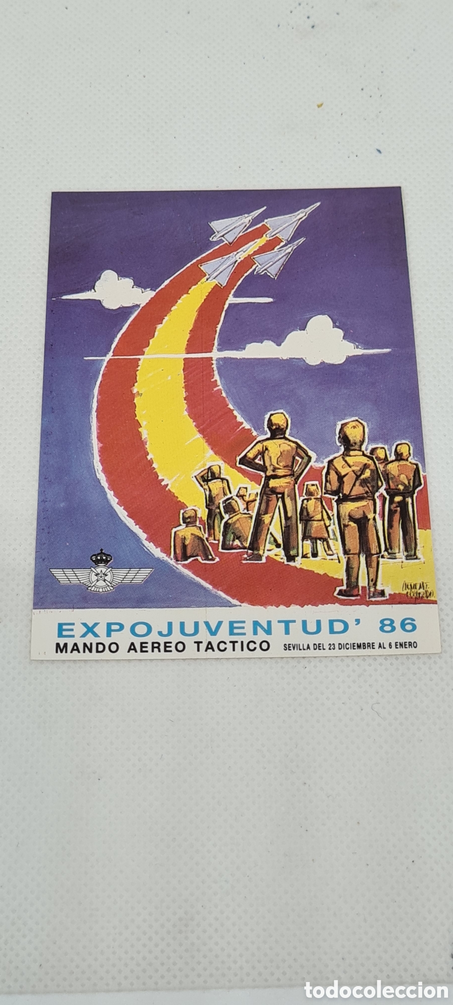 Militaria: PEGATINA MILITAR EXPOJUVENTUD EXPO JUVENTUD 1986 MANDO AEREO TACTICO CAB