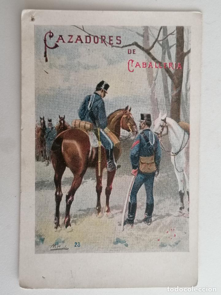 Militaria: TARJETA POSTAL ARTISTICA ESPA&Ntilde;OLA, CAZADORES DE CABALLERIA, N&ordm; 223, EDITOR SATRNINO CALLEJA