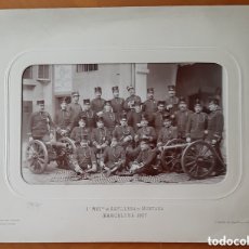 Militaria: FOTOGRAFÍA MILITAR ARTILLERÍA DE MONTAÑA. BARCELONA 1907.. Lote 365735596
