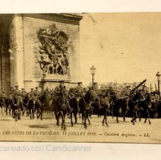 Militaria: 1ª GUERRA MUNDIAL LES FETES DE LA VICTORIA, 14 JUILLET 1919- CAVELERIE ANGLAISE. Lote 365752746