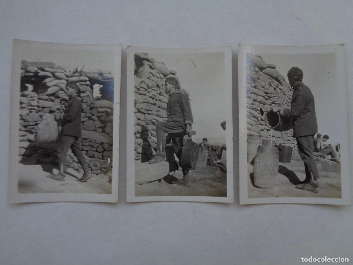Military Antiques: GUERRA AFRICA : LOTE DE 3 FOTOS DE LA VIDA EN LAS TRINCHERAS, AGUADA, ETC , RGTO.N&ordm; 78