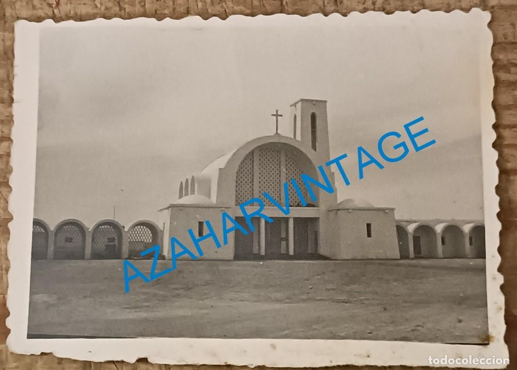 Militaria: ANTIGUA FOTOGRAFIA IGLESIA EN LOCALIDAD PROTECTORADO ESPA&Ntilde;OL, RARA, 80X58MM