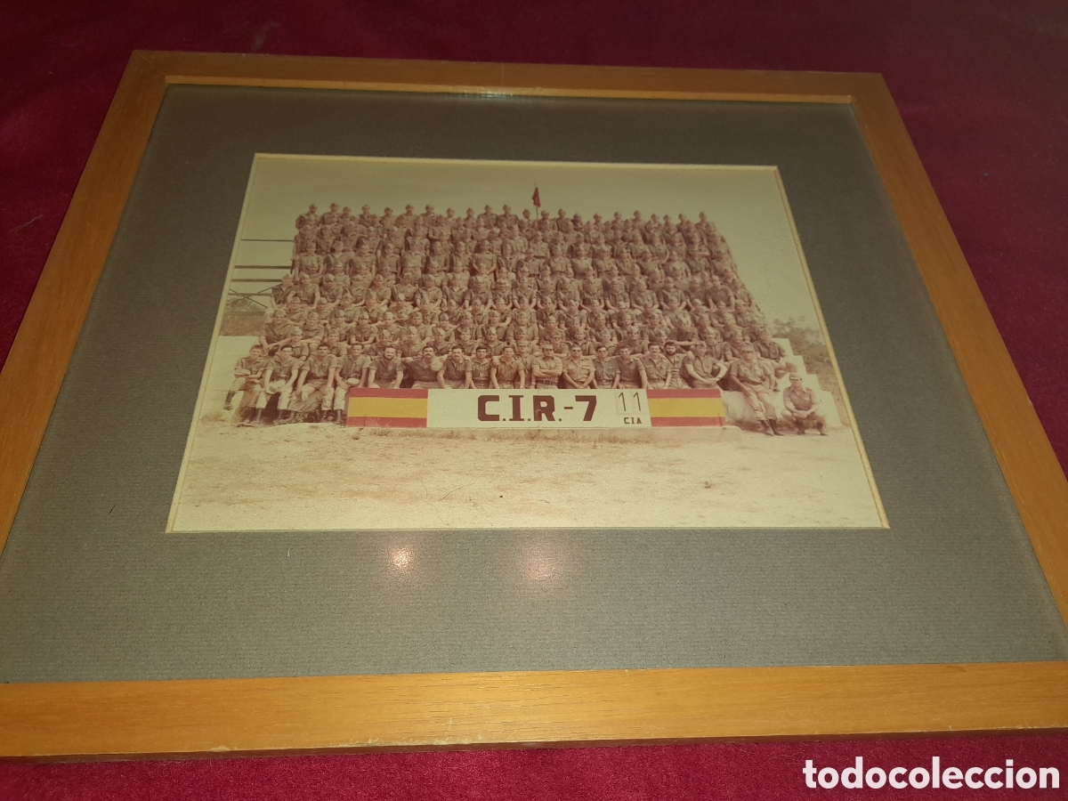 Militaria: ANTIGUA FOTOGRAF&Iacute;A CIR 7 11 CIA COMPA&Ntilde;IA SOLDADOS UNICA ? ENMARCADA CRISTAL