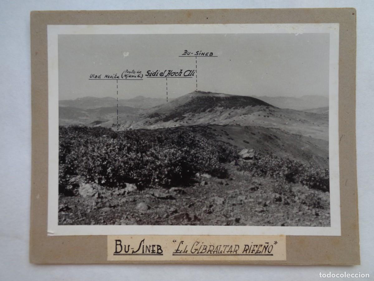 Military Antiques: GUERRA DE AFRICA : FOTO DE BU-SINEB ( EL GIBRALTAR RIFE&Ntilde;O ) . EN LA CIMA HAY UN BLOCAO
