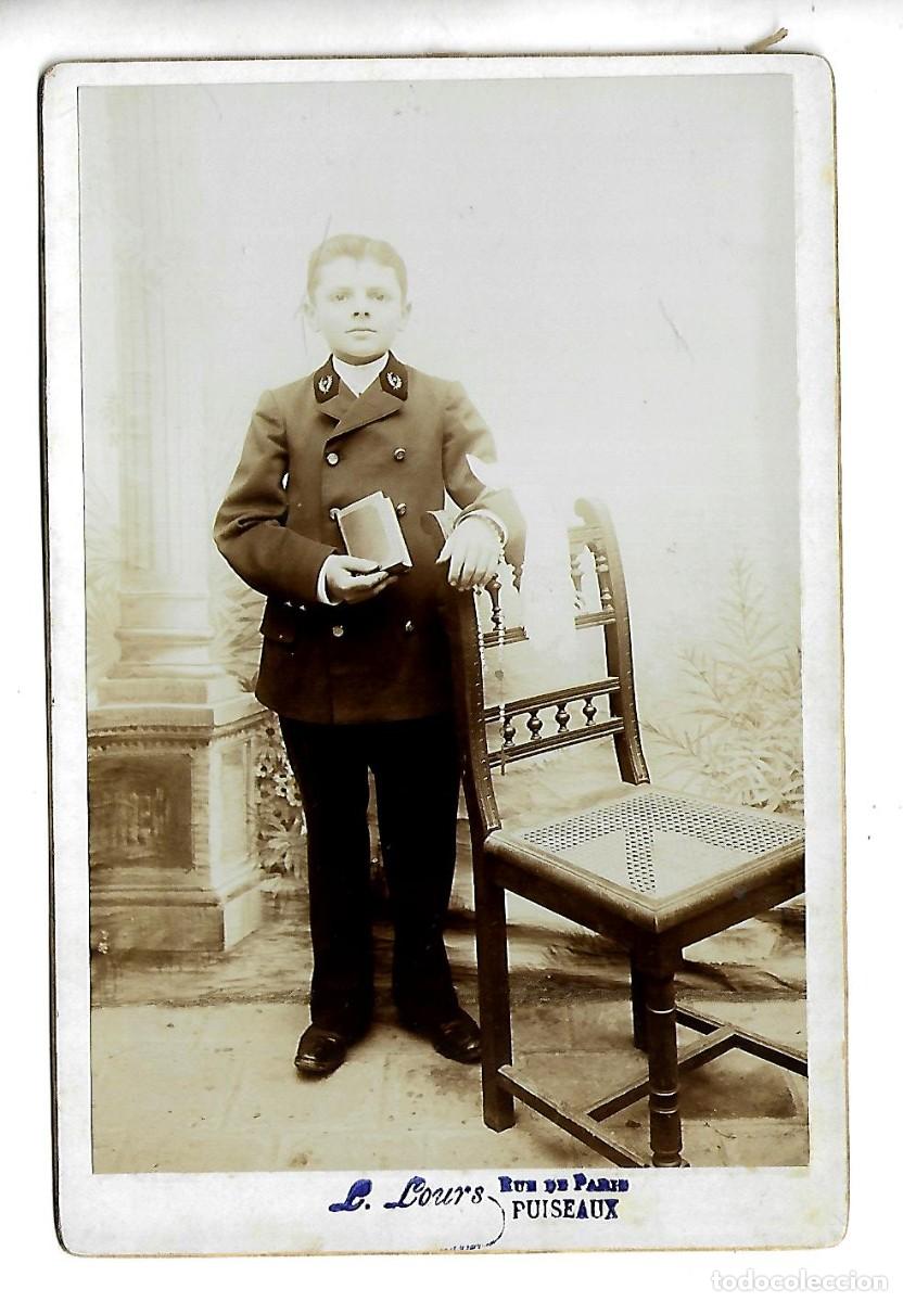 Militaria: 1R-ANTIGUA FOTOGRAFIA DE UN NI&Ntilde;O DE COMUNION - FOTO - LOURS - PARIS - PUISEAUX