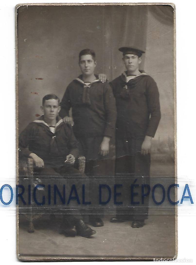 Militaria: (MI-221112)FOTOGRAFIA DE MARINEROS DEL ACORAZADO JAIME I