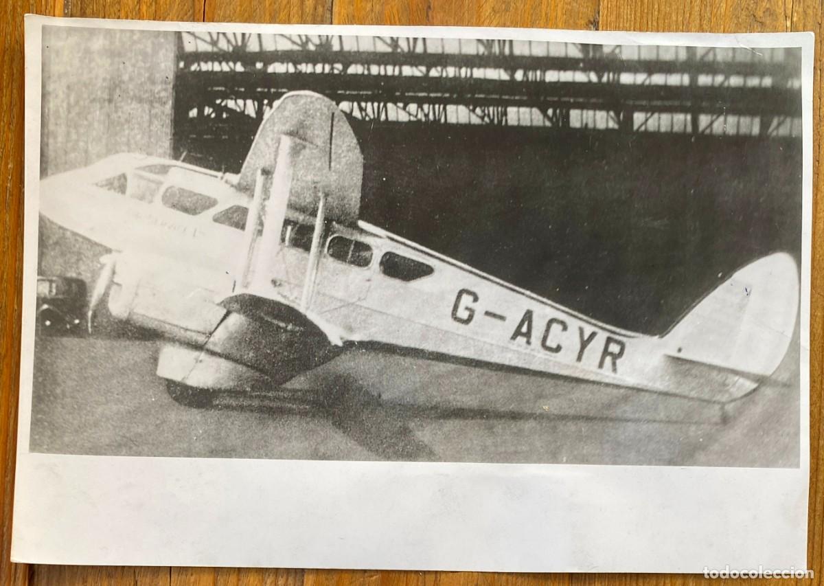 Militaria: FOTOGRAFIA DEL AVION DRAGON RAPIDE, DONDE VOLO FRANCO DESDE CANARIAS HASTA AFRICA, AL INICIARSE EL A