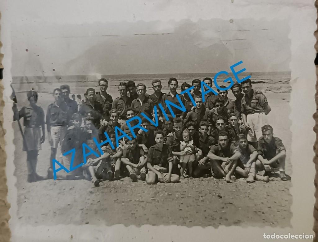 Militaria: ANTIGUA FOTOGRAFIA CAMPAMENTO DE FALANGE, 80X60MM