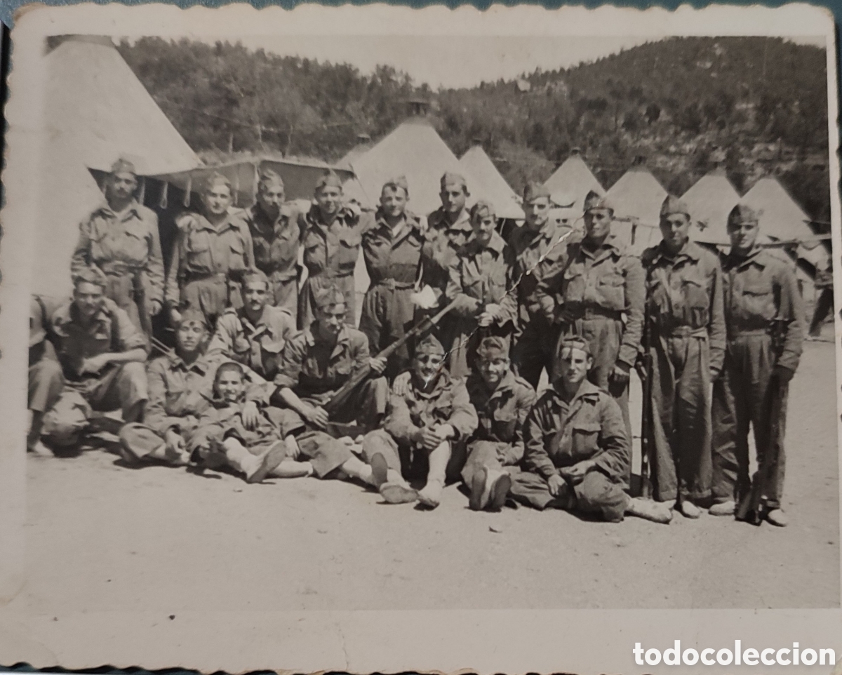 Militaria: Antigua foto militar de soldados