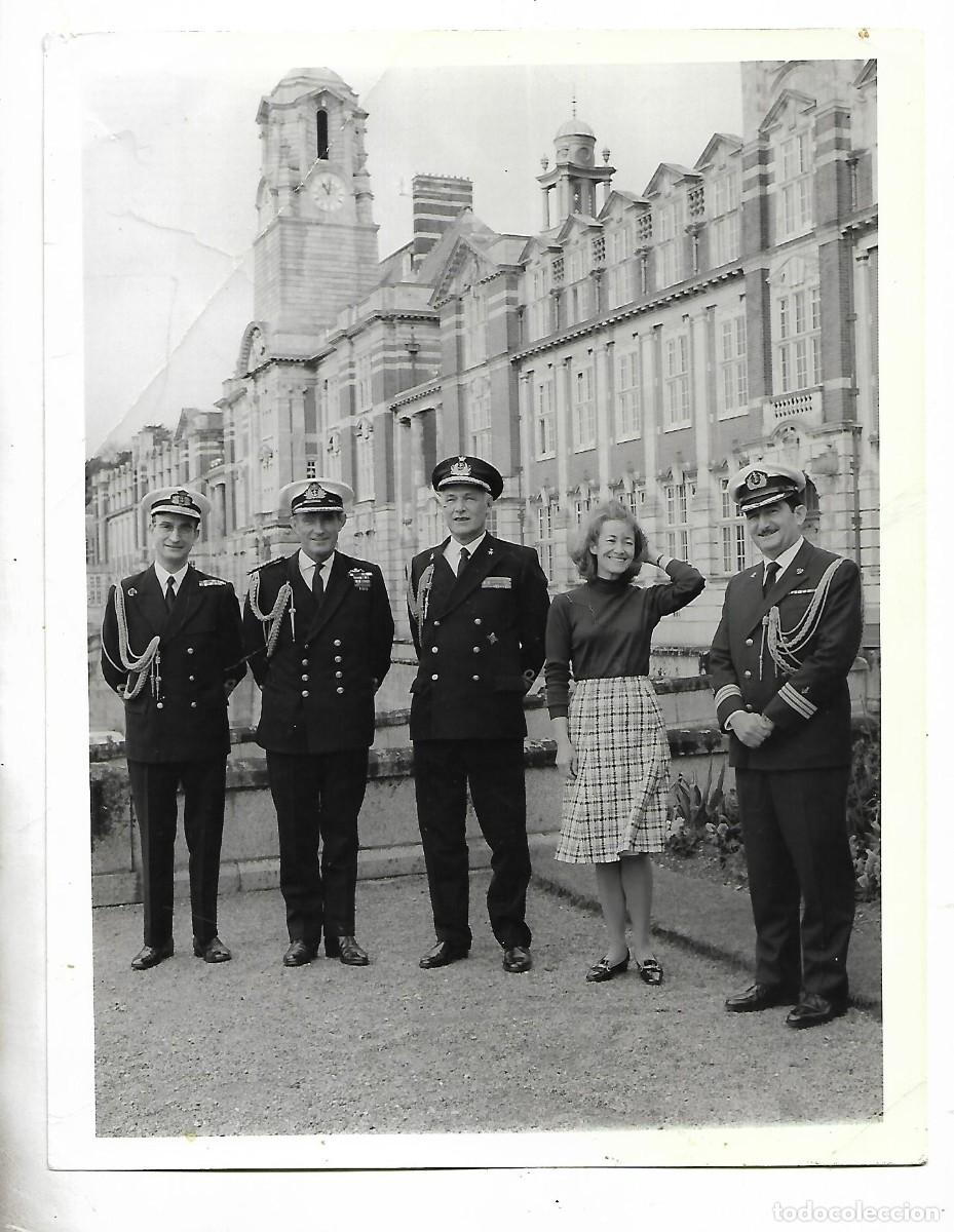 Militaria: M25-FOTOGRAFIA ANTIGUA- ALTOS MANDOS DE LA MARINA Y UNA DAMA