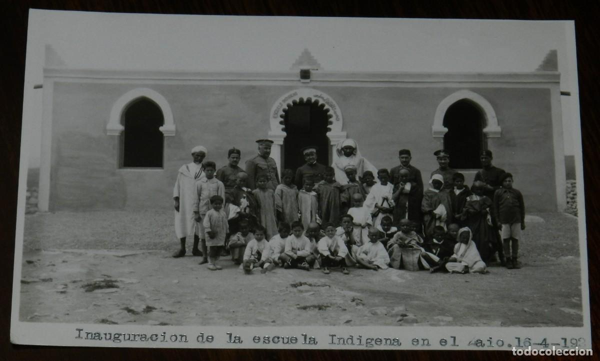 Militaria: FOTOGRAFIA DE GUERRA DEL RIF, INAGURACION DE LA ESCUELA INDIGENA EN EL ZAIO, 16 DE ABRIL DE 1920, MA