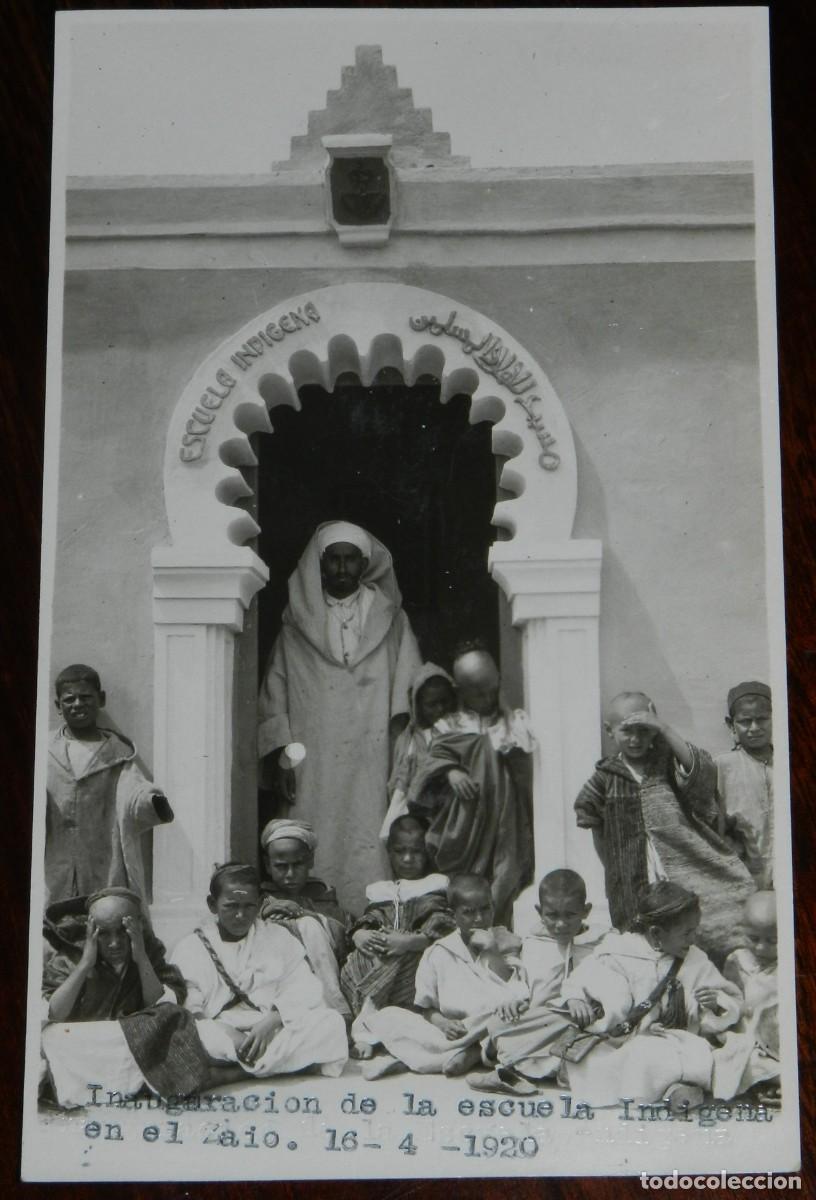 Militaria: FOTOGRAFIA DE GUERRA DEL RIF, INAGURACION DE LA ESCUELA INDIGENA EN EL ZAIO, 16 DE ABRIL DE 1920, MA