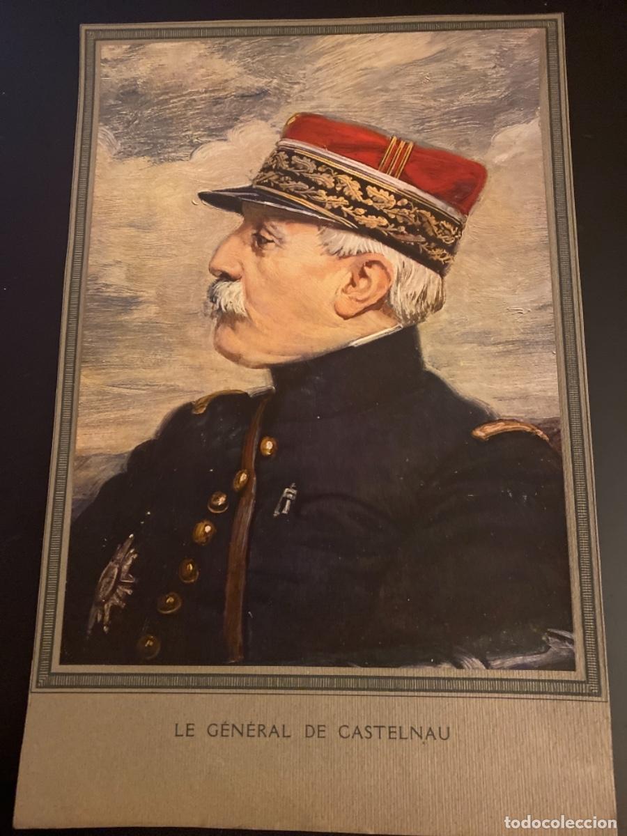 Militaria: Lamina cromo 29 x 40 cm General Castelnau 1 Guerra Mundial