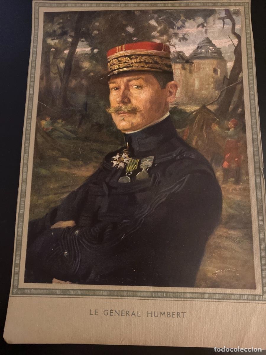Militaria: Lamina cromo 29 x 40 cm General Humbert 1 Guerra Mundial