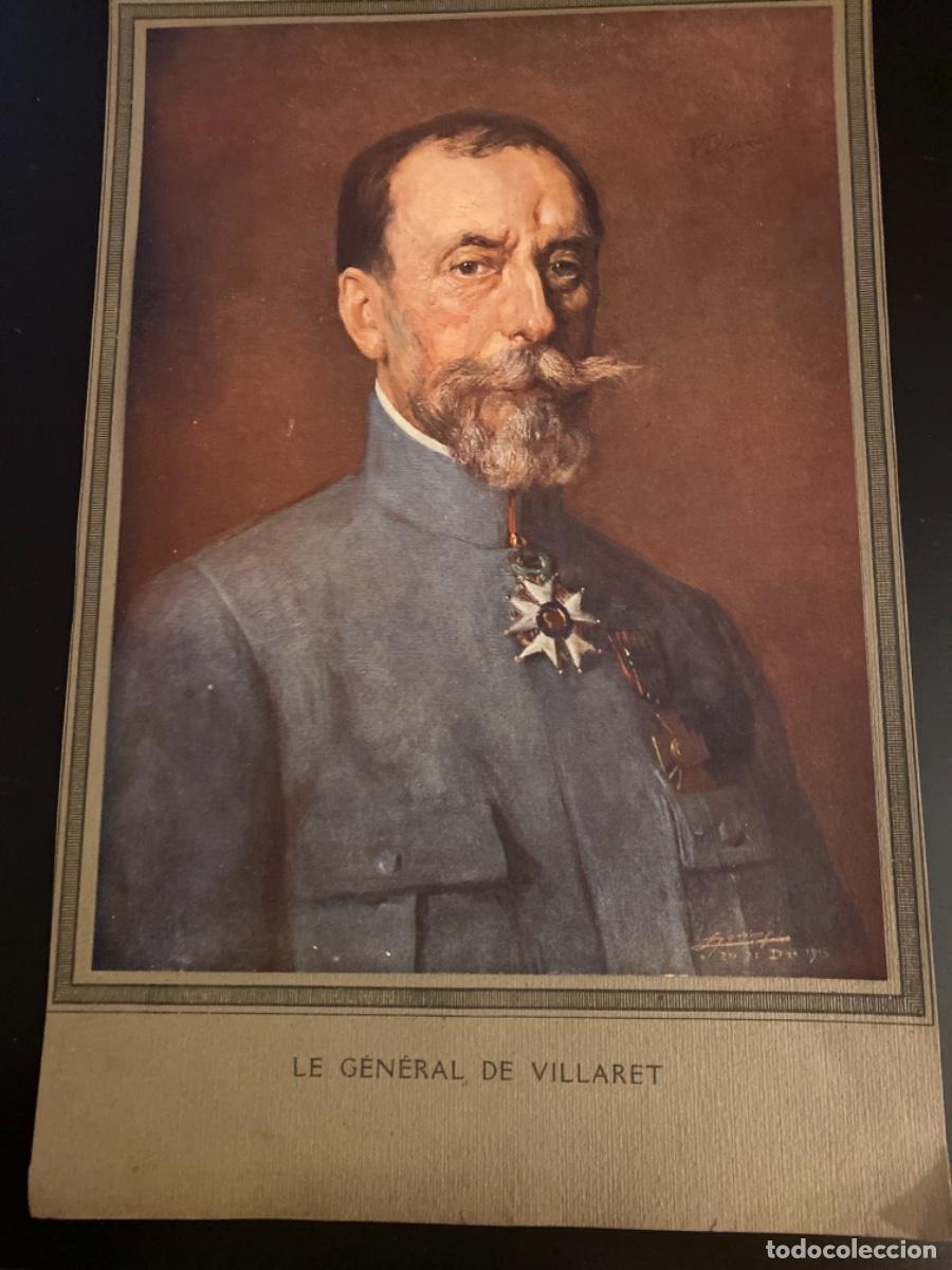 Militaria: Lamina cromo 29 x 40 cm General De Villaret 1 Guerra Mundial