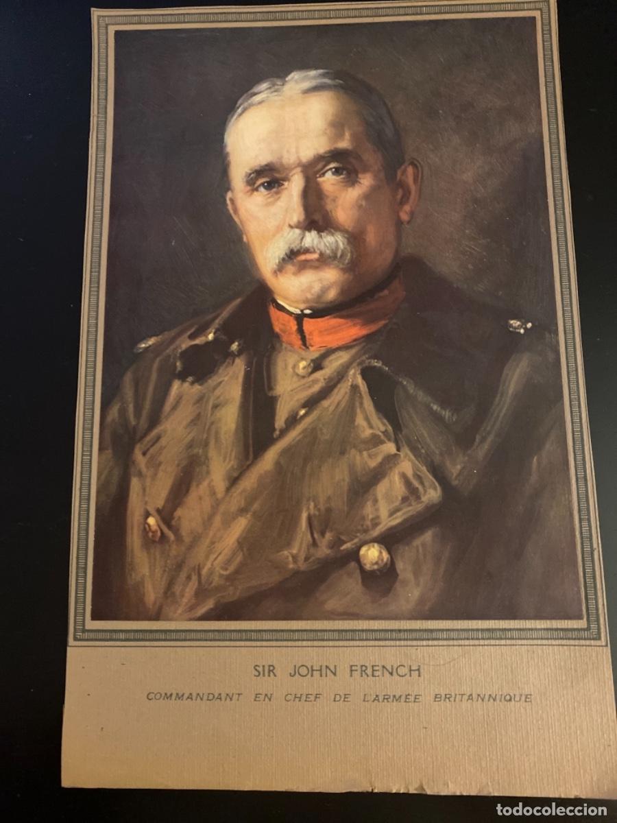 Militaria: Lamina cromo 29 x 40 cm General Sir John French 1 Guerra Mundial