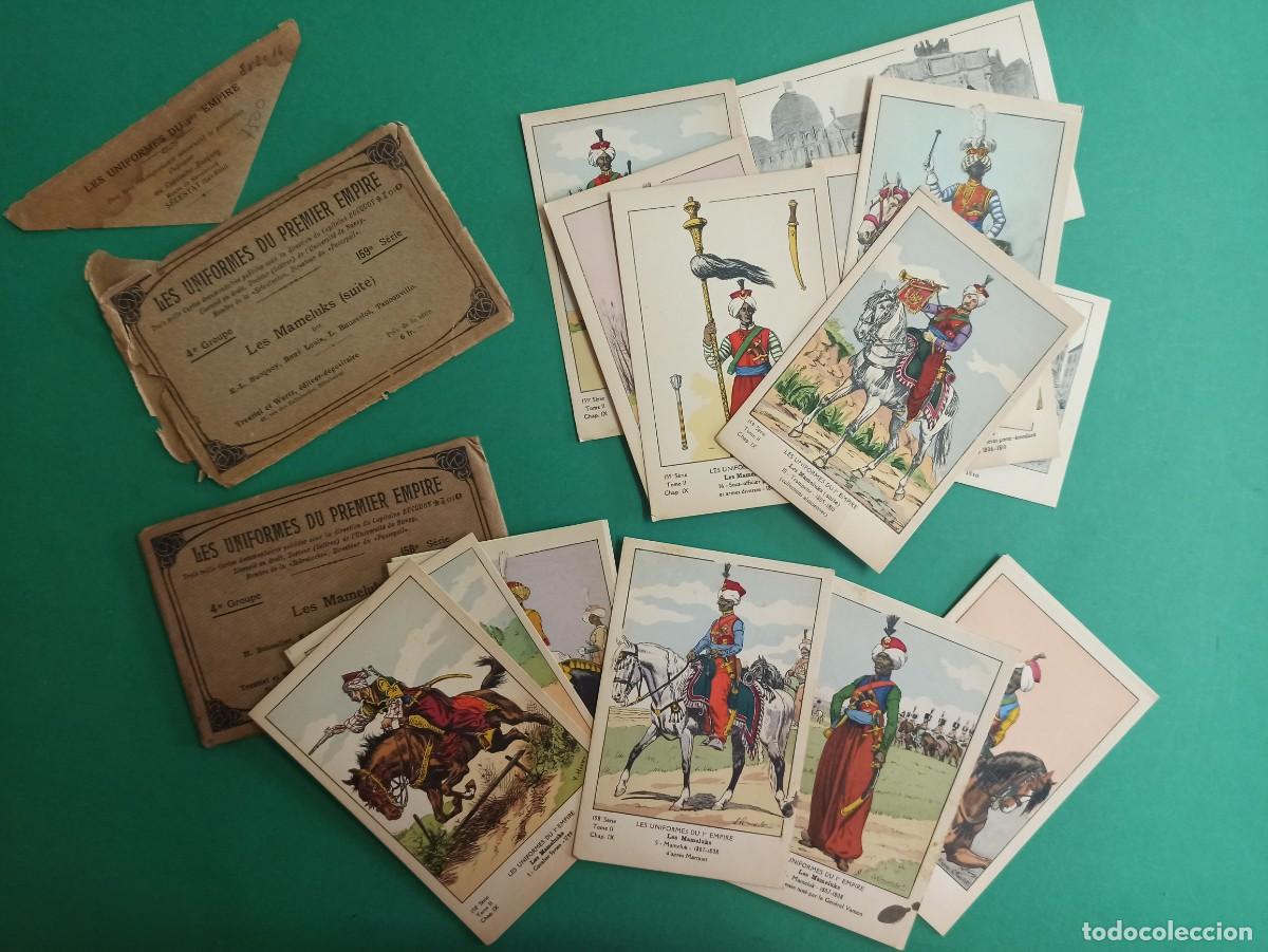 Militaria: 2 Colecciones de postales de uniformes 1er. Imperio Franc&eacute;s, Mamelucos, Guerra Napoleonica. 1925.
