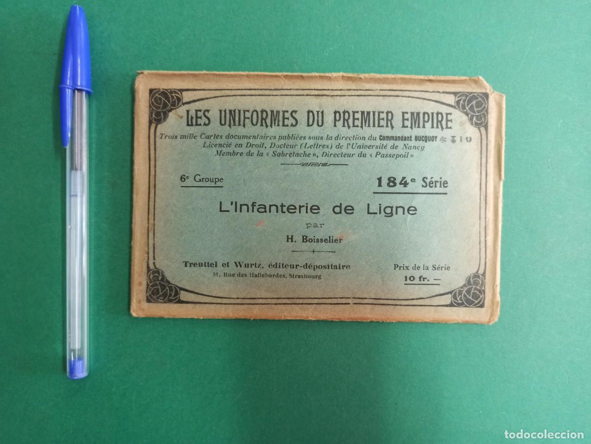 Militaria: Colecci&oacute;n de postales de uniformes de 1er. Imperio Franc&eacute;s. Infanteria de linea. Guerra Napoleonica.