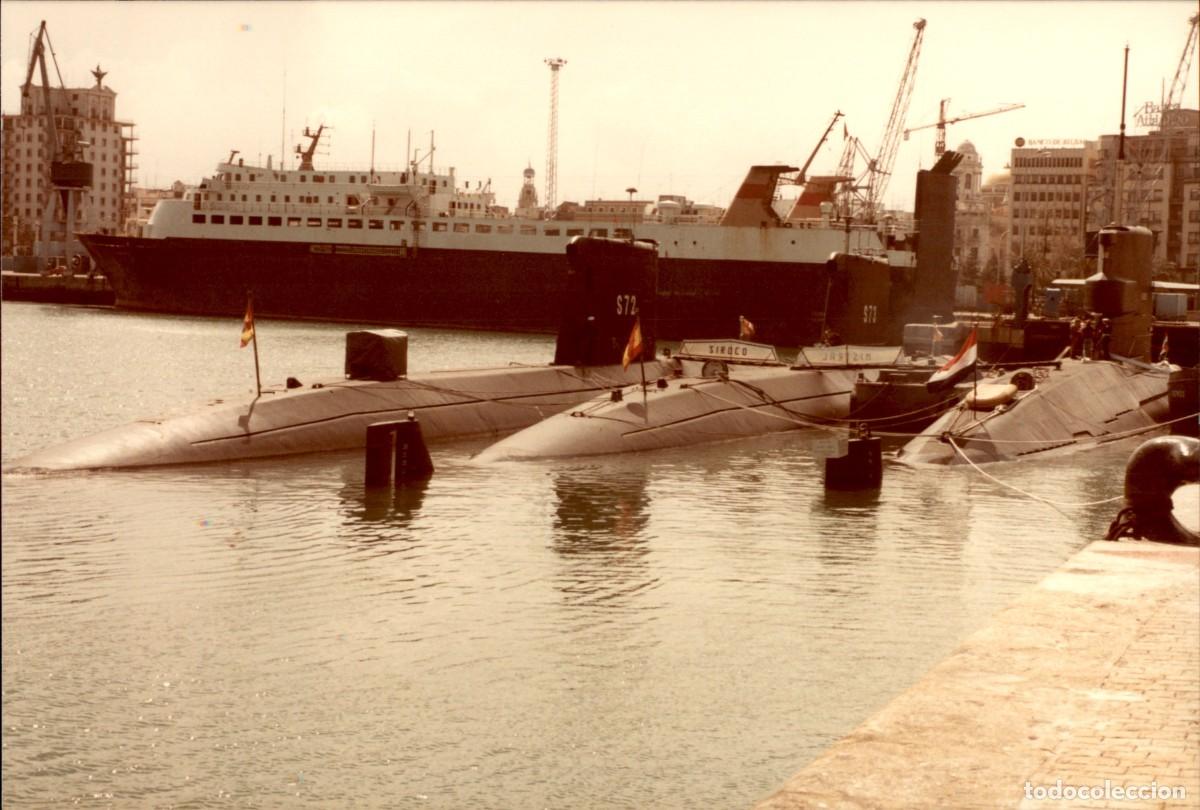 Militaria: Original - A&ntilde;o 1986 Armada Espa&ntilde;ola Submarinos Siroco S72 y S73 Mistral Puerto de Cadiz