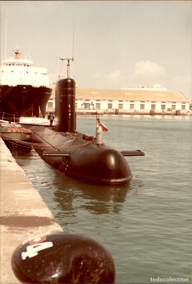 Militaria: Original - A&ntilde;o 1986 - Armada Espa&ntilde;ola - Submarino Mistral S-73 - Puerto de Cadiz