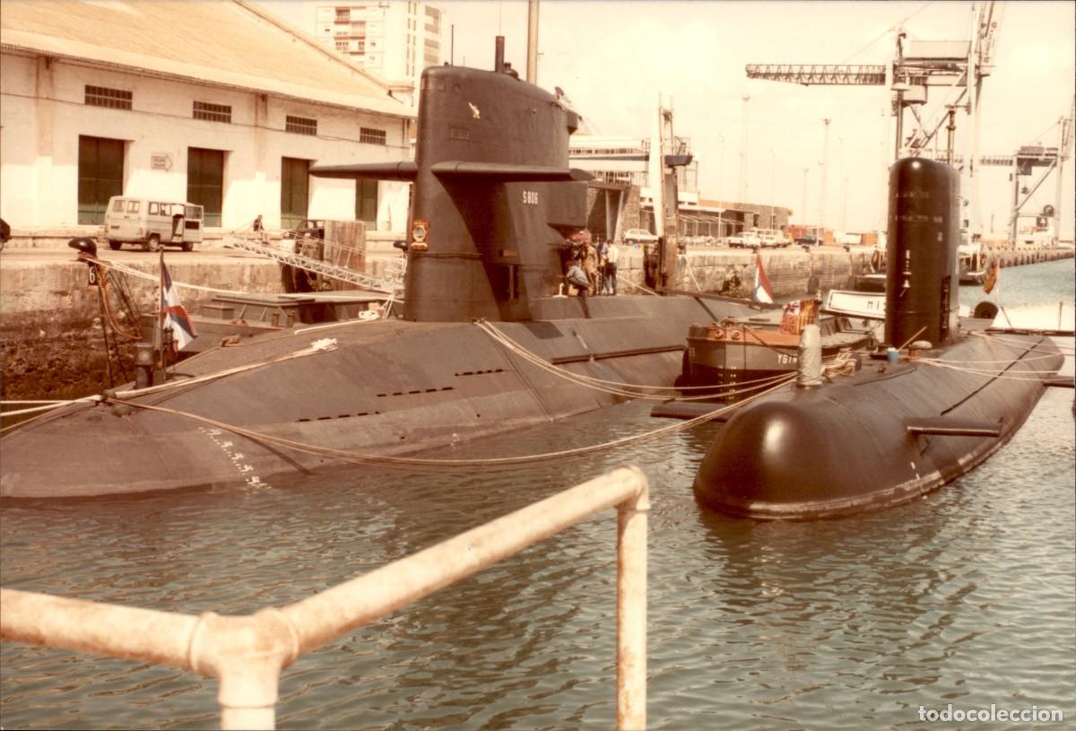 Militaria: Original - A&ntilde;o 1986 - Armada Espa&ntilde;ola - Submarino Mistral S-73, S-806 Zwaardvis Paises Bajos - Cadiz