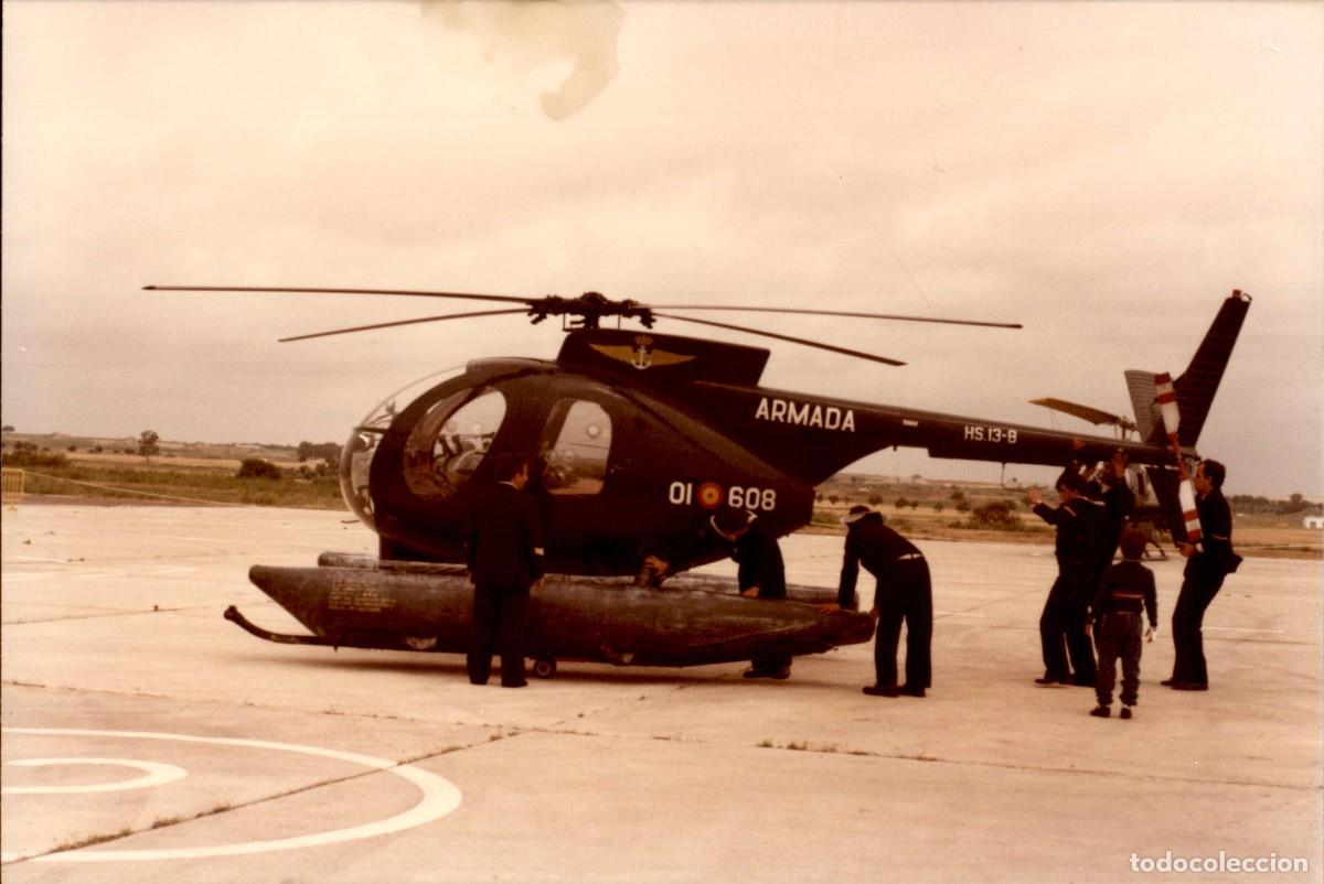 Militaria: Original - A&ntilde;o 1986 - Helicoptero de la Armada Espa&ntilde;ola - Base naval de Rota - Cadiz