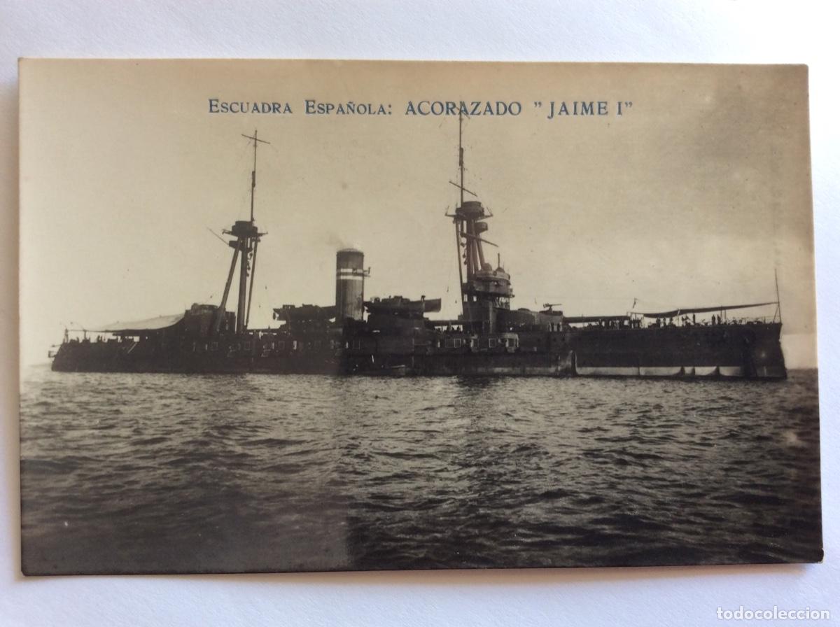 Militaria: POSTAL FOTOGR&Aacute;FICA BARCO GUERRA MARINA ESPA&Ntilde;A ACORAZADO JAIME I