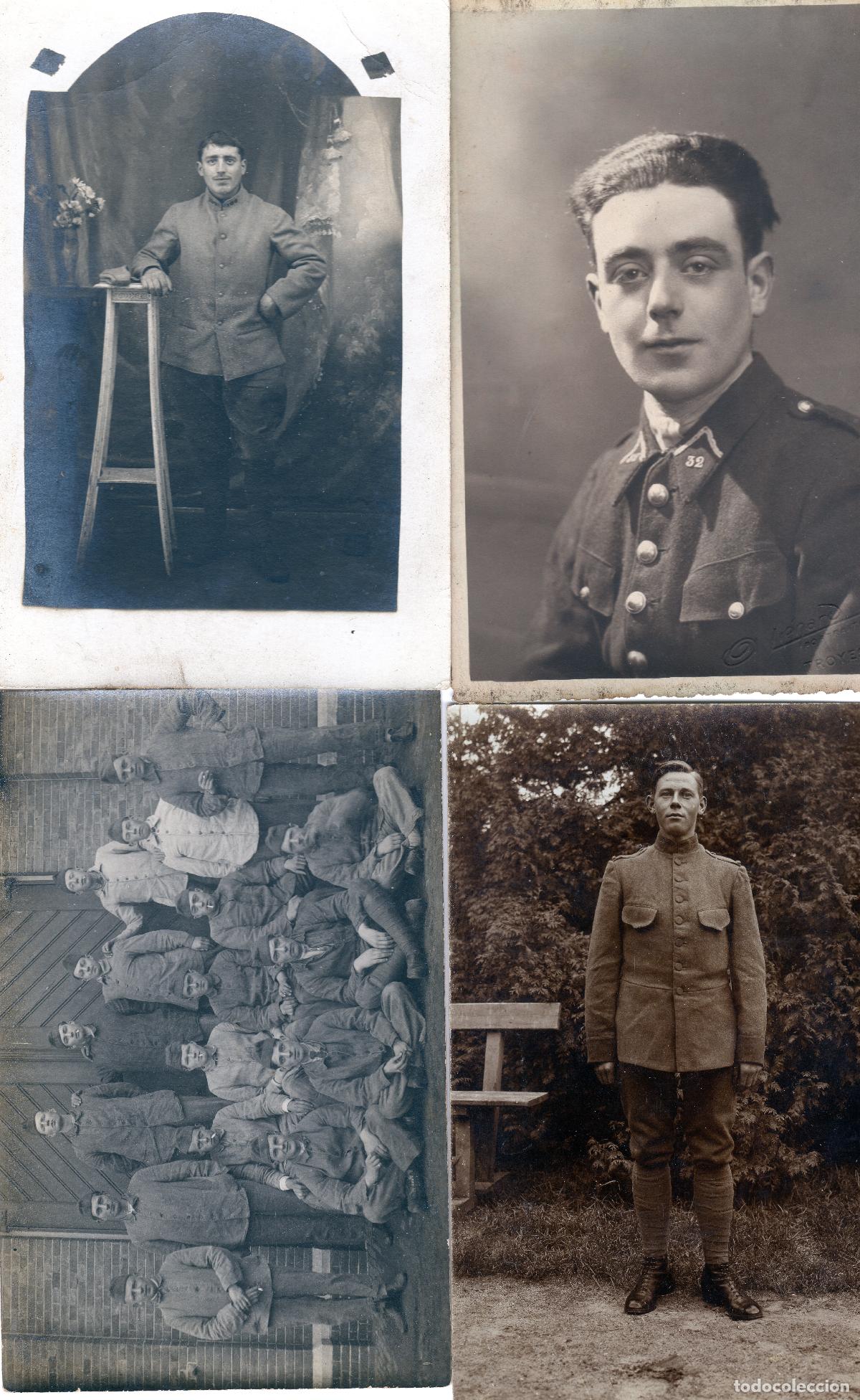 Military Antiques: CUATRO FOTOGRAF&Iacute;AS POSTALES ANTIGUAS DE MILITARES. A
