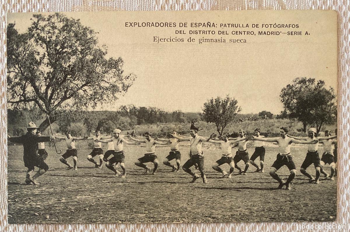 Militaria: POSTAL DE LOS EXPLORADORES DE ESPA&Ntilde;A, BOY SCOUT, PATRULLA DE FOTOGRAFOS DEL DISTRITO DEL CENTRO, MAD