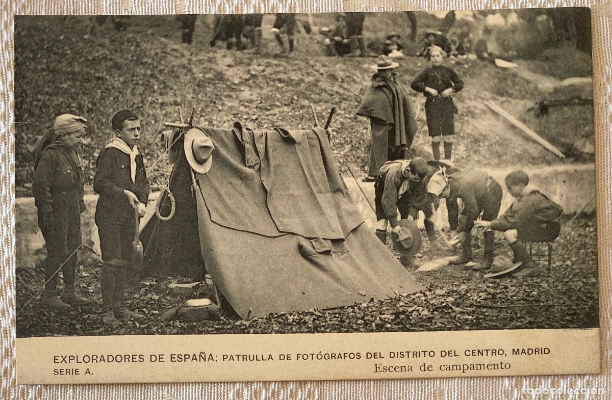 Militaria: POSTAL DE LOS EXPLORADORES DE ESPA&Ntilde;A, BOY SCOUT, PATRULLA DE FOTOGRAFOS DEL DISTRITO DE CENTRO, MADR