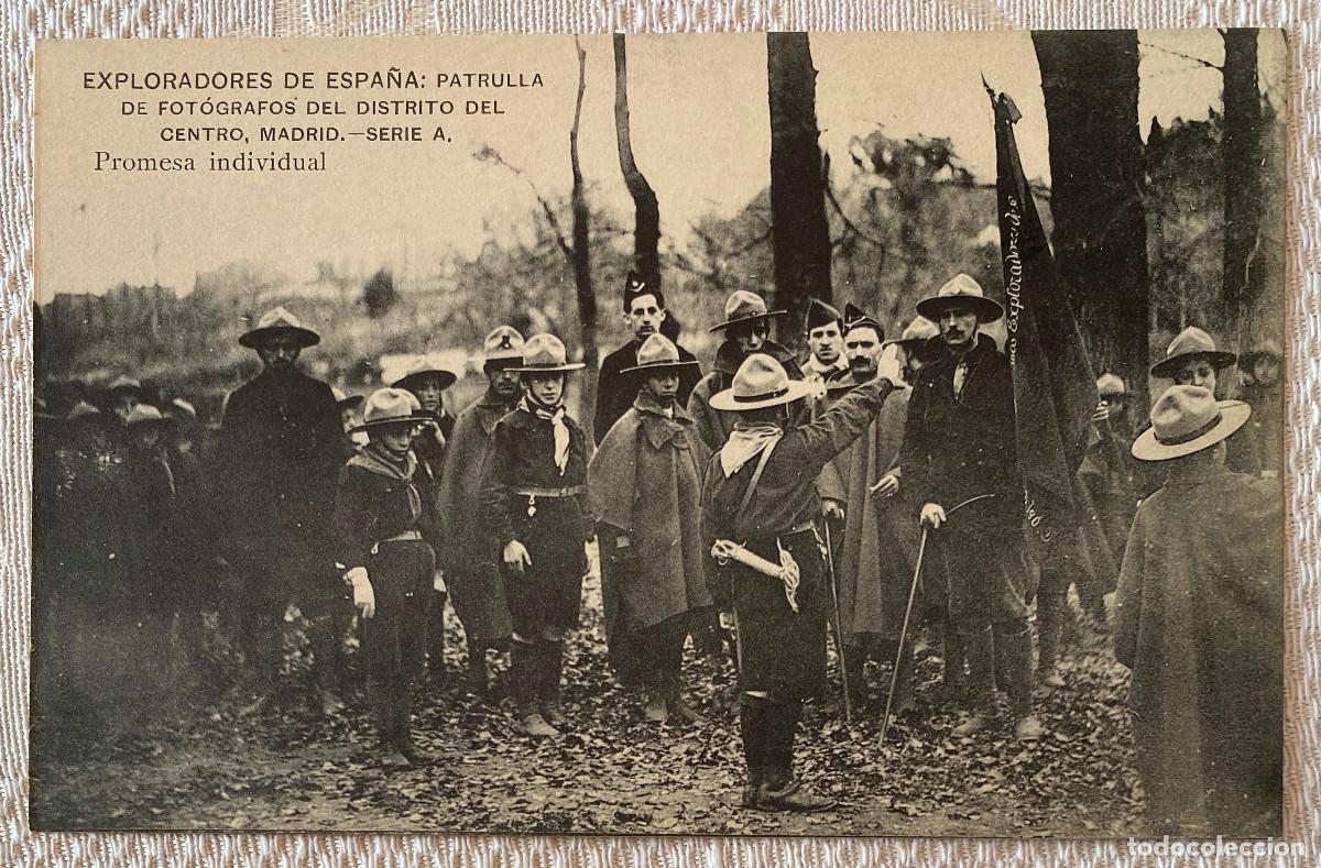 Militaria: POSTAL DE LOS EXPLORADORES DE ESPA&Ntilde;A, BOY SCOUT, PROMESA INDIVIDUAL, PATRULLA DE FOT&Oacute;GRAFOS DEL DIST