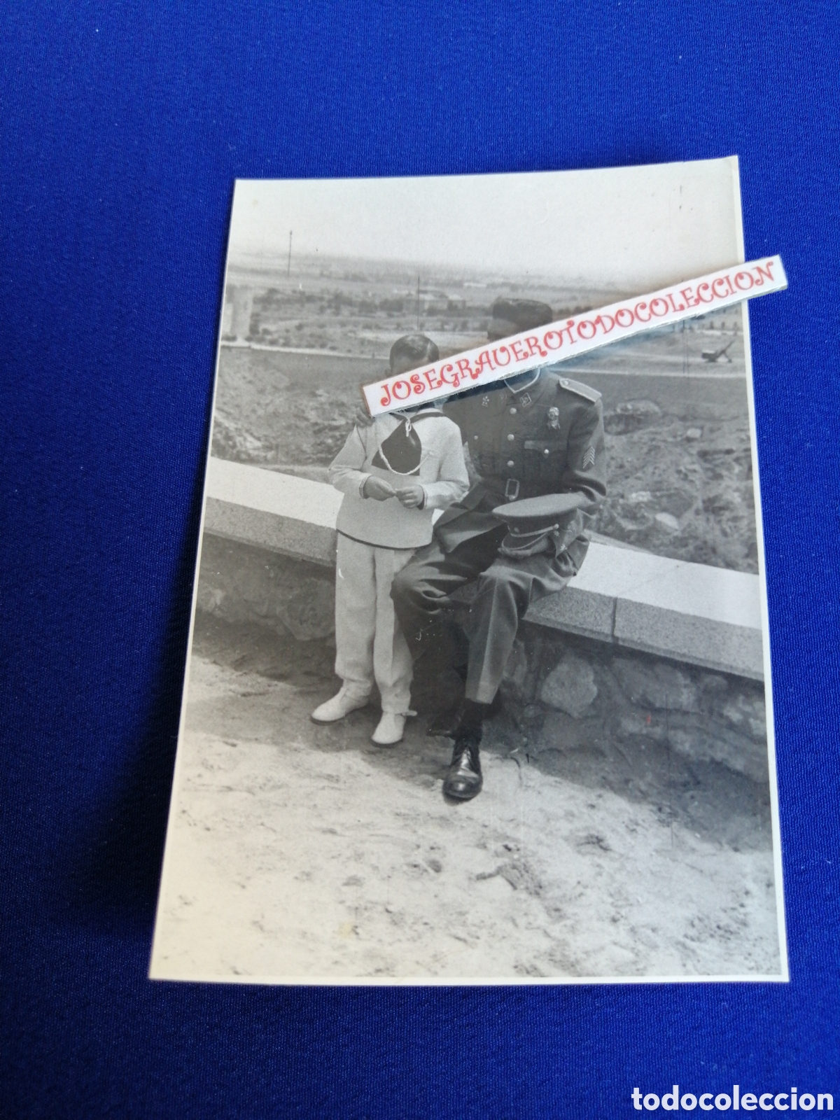 Militaria: MILITAR CON NI&Ntilde;O COMUNIANTE FOTOGRAF&Iacute;A ANTIGUA