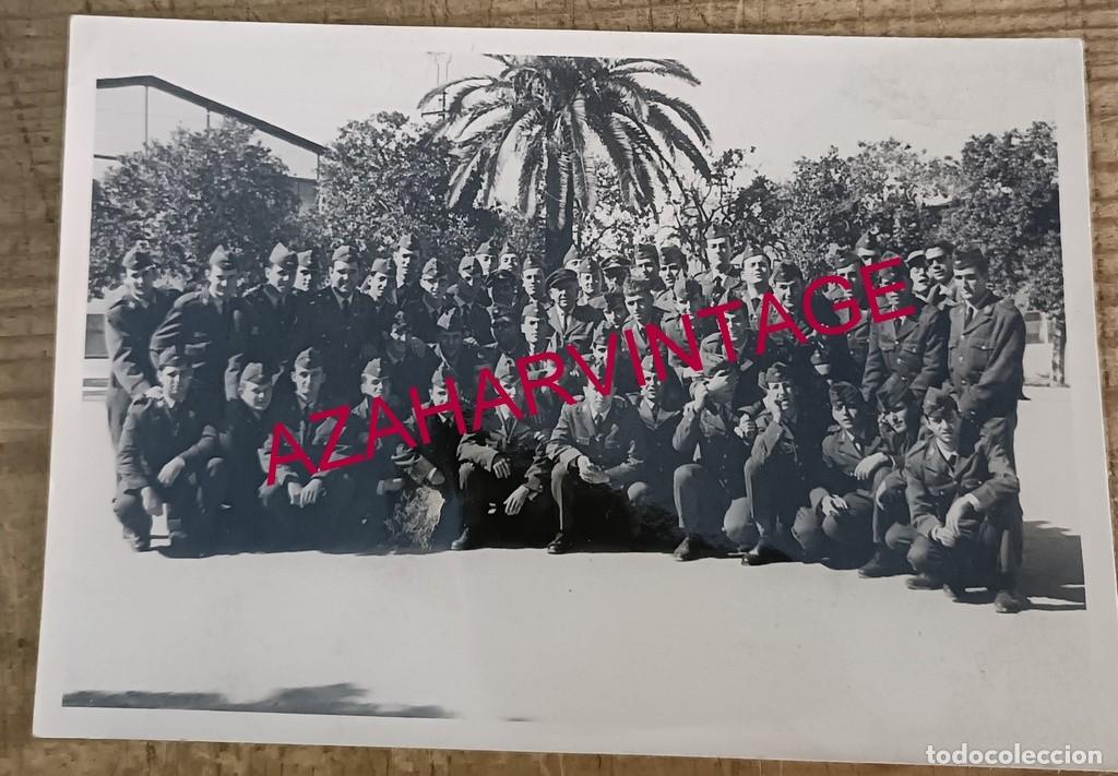 Militaria: ANTIGUA FOTOGRAFIA SOLDADOS Y OFICIALES DE AVIACION, 13X9 CMS