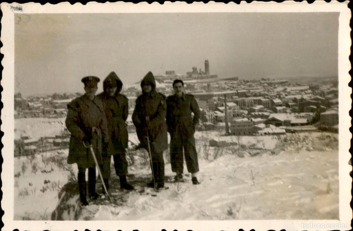 Militaria: A&ntilde;o 1947 - Soldados espa&ntilde;oles de postguerra en Lerida Lleida - Catalu&ntilde;a