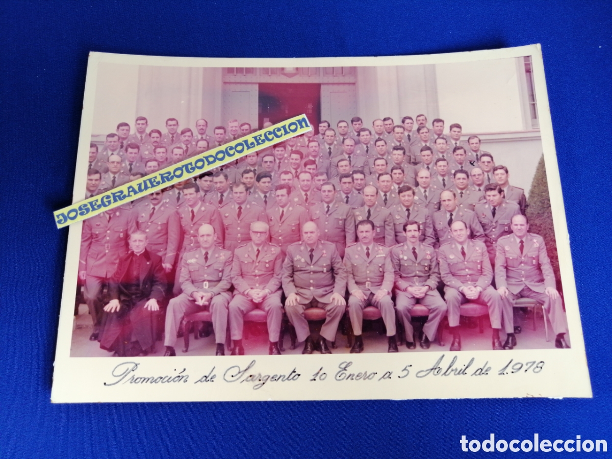 Militaria: POLIC&Iacute;A ARMADA GRISES PROMOCION SARGENTO A&Ntilde;O 1978 FOTOGRAF&Iacute;A ANTIGUA