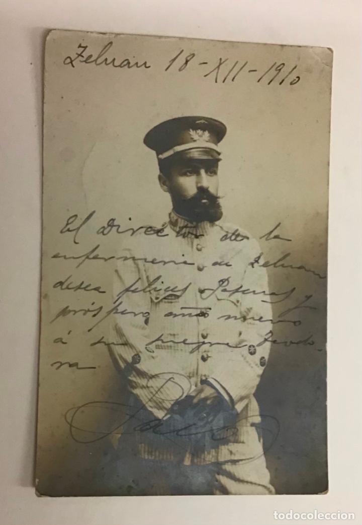 Militaria: DIRECTOR DE LA ENFERMERIA DE TETUAN EN 18/12/1910. Guera rif. Medico. Militar. Espa&ntilde;a