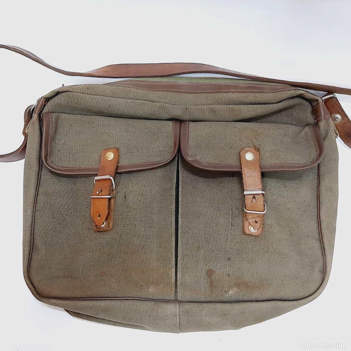 Militaria: Bandolera militar vintage de lona(14.5)