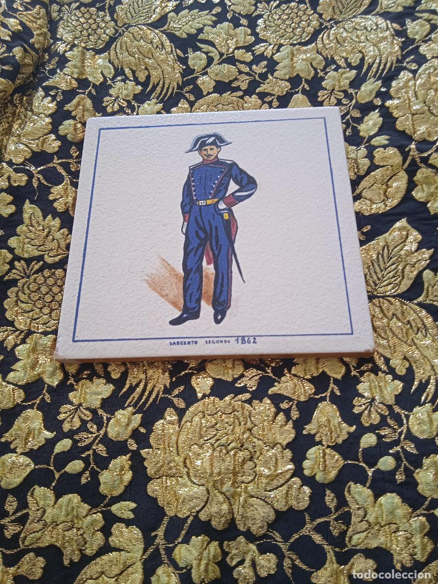 Militaria: AZULEJO SERIGRAFIADO CON SOLDADO DE EPOCA 1862 REF 02 GOLO