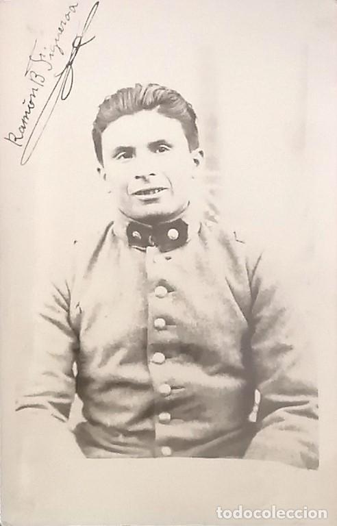 Militaria: Militar argentino principios siglo XX, foto manuscrita al dorso - CLC