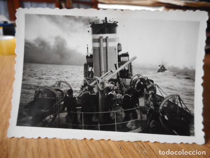 Militaria: ANTIGUA FOTOGRAFIA BARCO MARINA MILITAR NAVEGANDO. FOTO ABELLAN CARTAGENA. A&Ntilde;OS 30??
