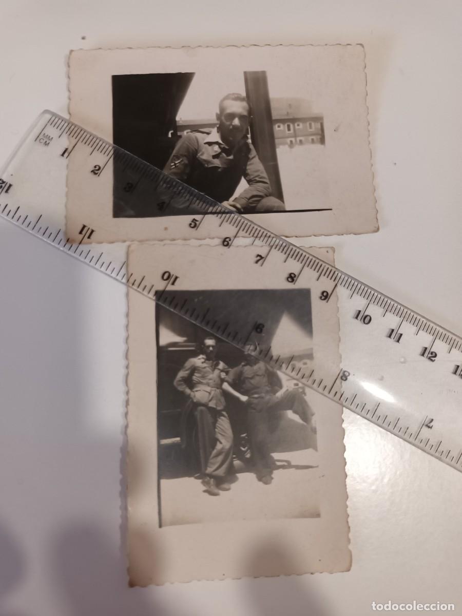 Militaria: Lote de dos fotos 1945 posguerra civil, emblema del Cuerpo de Ej&eacute;rcito de Arag&oacute;n