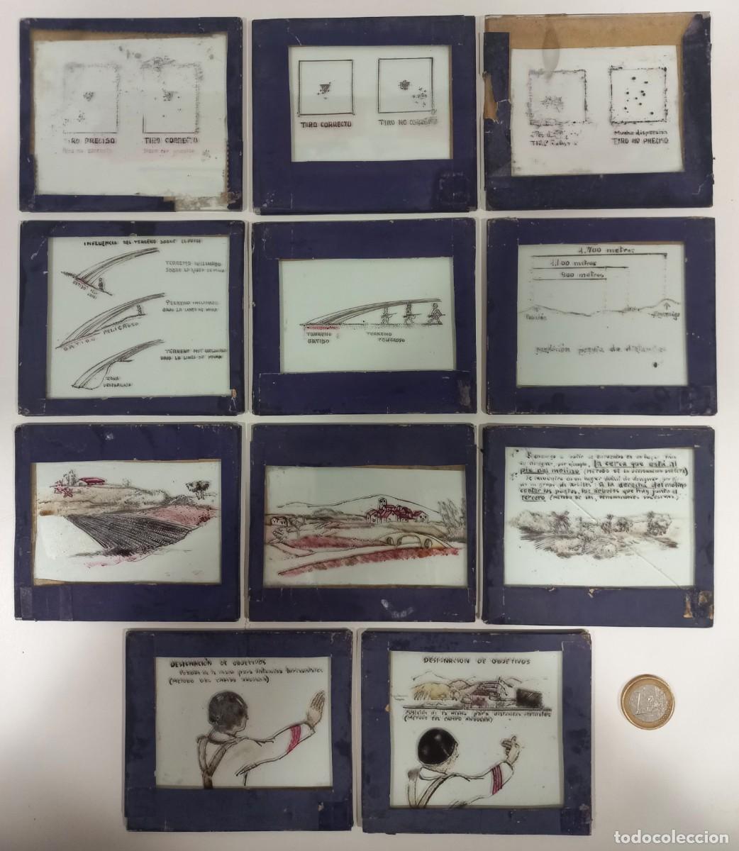 Militaria: MUY ANTIGUAS Y DIFICILES DIAPOSITIVAS DE INSTRUCCION MILITAR - 1st 3 S. XX