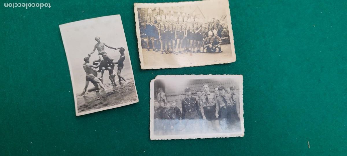Militaria: Lote fotograf&iacute;as alemanas juventud Hitleriana guerra