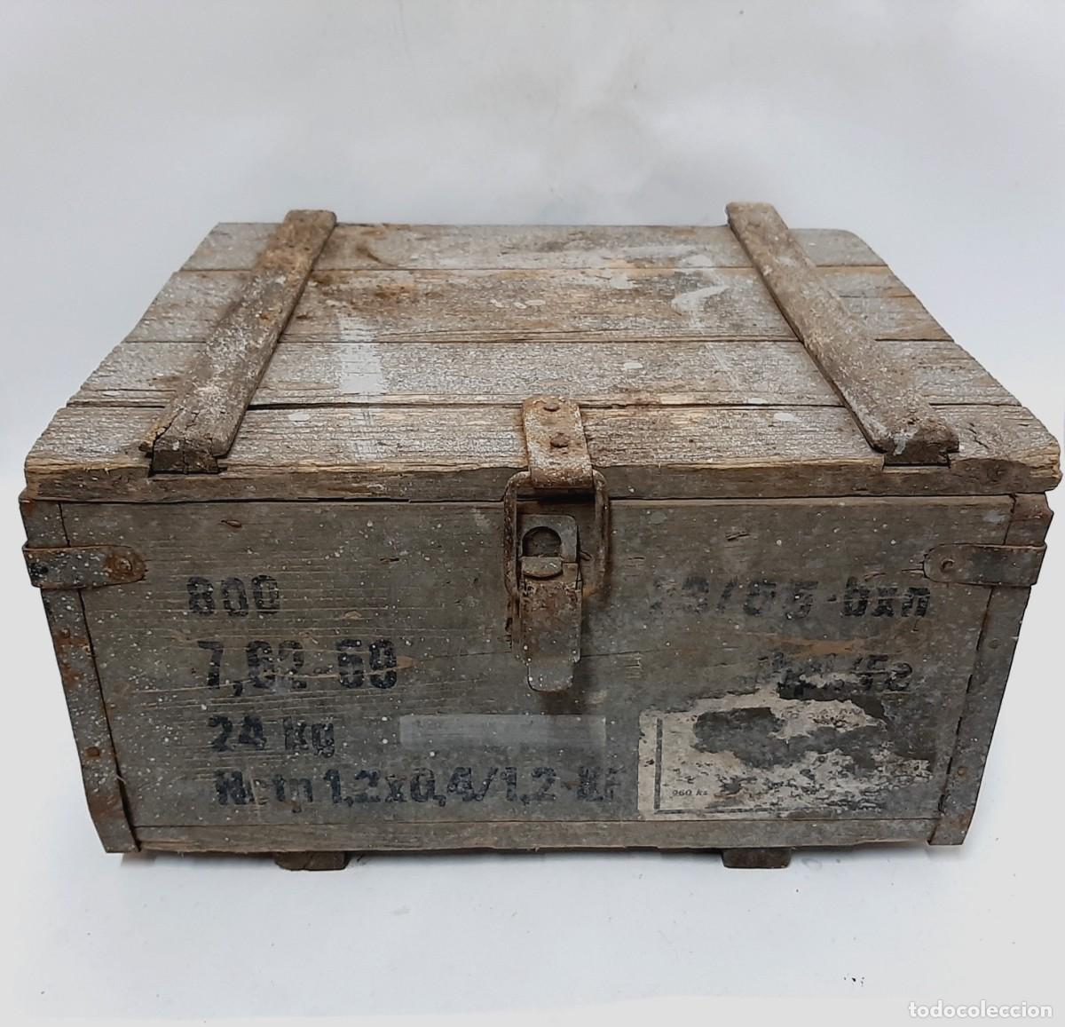 Military Antiques: Cofre de madera militar vintage(12.6)