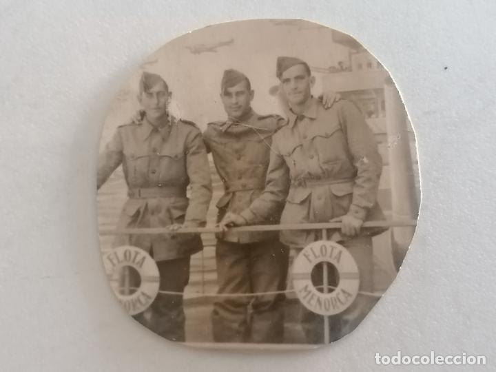 Military Antiques: FOTOGRAFIA, MILITARES EN EL BARCO FLOTA MENORCA