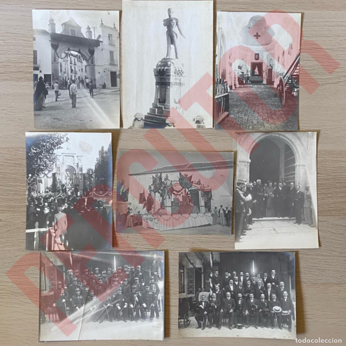 Militaria: LOTE FOTOS ACTO HOMENAJE AL CAPIT&Aacute;N MORENO, ANTEQUERA 1910.