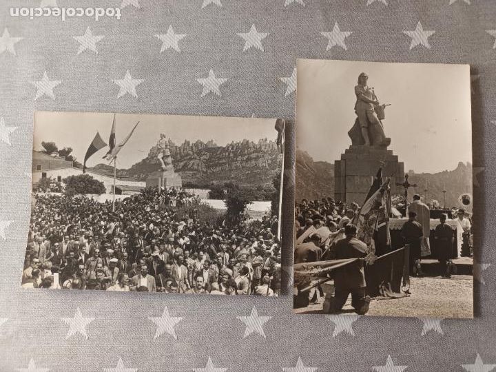 Militaria: FOTOGRAFIAS SOMATENES ACTOS EN PUEBLOS. DESFILE Y MISA SOMATEN MONUMENT DEL TIMBALER DEL BRUC 1957