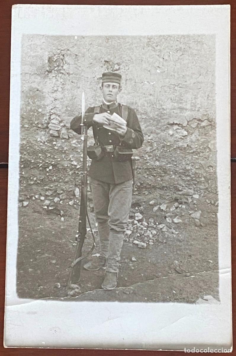 Military Antiques: FOTOGRAFIA DE SOLDADO ESPA&Ntilde;OL EPOCA DE ALFONSO XIII, TAMA&Ntilde;O POSTAL SIN ESCRIBIR
