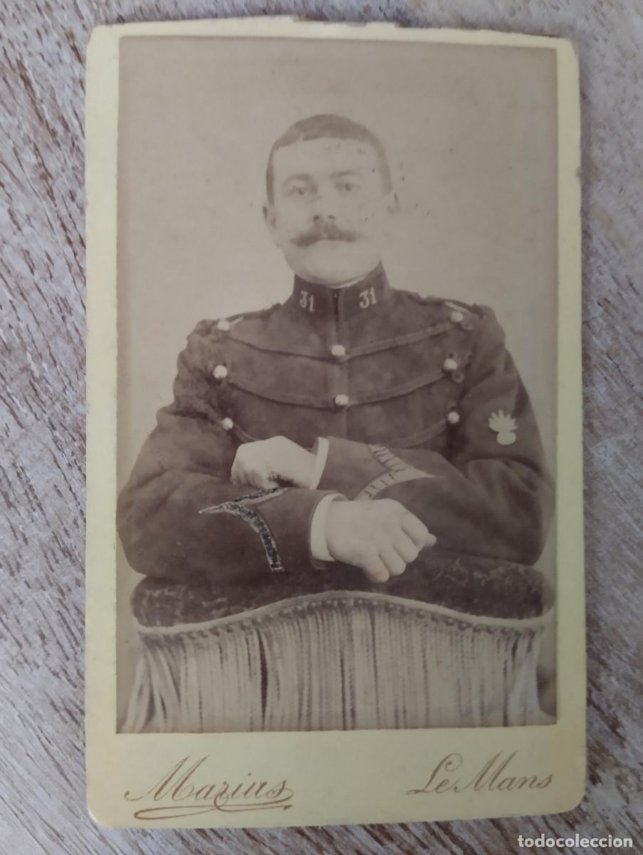 Militaria: FOTOGRAFIA ANTIGUA - MILITAR FRANCES- FOTO - MARIUS, LE MANS. CARTE